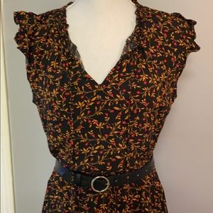 Cinch waist floral dress